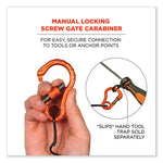 Load image into Gallery viewer, Squids 3156 Coiled Tool Lanyard With Carabiner, 2 Lb Max Work Capacity, 12" To 48", Black/orange, Ships In 1-3 Business Days