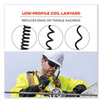 Load image into Gallery viewer, Squids 3156 Coiled Tool Lanyard With Carabiner, 2 Lb Max Work Capacity, 12" To 48", Black/orange, Ships In 1-3 Business Days