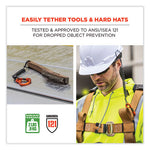 Load image into Gallery viewer, Squids 3156 Coiled Tool Lanyard With Carabiner, 2 Lb Max Work Capacity, 12" To 48", Black/orange, Ships In 1-3 Business Days