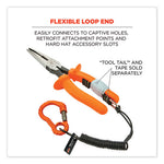 Load image into Gallery viewer, Squids 3156 Coiled Tool Lanyard With Carabiner, 2 Lb Max Work Capacity, 12" To 48", Black/orange, Ships In 1-3 Business Days