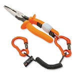 Load image into Gallery viewer, Squids 3166 Coiled Tool Lanyard With Two Carabiners, 2 Lb Max Working Capacity, 12" Long, Black, Ships In 1-3 Business Days