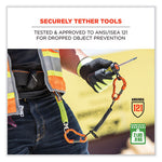 Load image into Gallery viewer, Squids 3166 Coiled Tool Lanyard With Two Carabiners, 2 Lb Max Working Capacity, 12" Long, Black, Ships In 1-3 Business Days