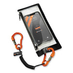 Load image into Gallery viewer, Squids 3166 Coiled Tool Lanyard With Two Carabiners, 2 Lb Max Working Capacity, 12" Long, Black, Ships In 1-3 Business Days