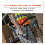 Load image into Gallery viewer, Squids 3135 Barcode Scanner Belt With Hook + Adaptor Strap, Small: 29" To 53" Long, Black, Ships In 1-3 Business Days