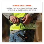Load image into Gallery viewer, Squids 3135 Barcode Scanner Belt With Hook + Adaptor Strap, Small: 29" To 53" Long, Black, Ships In 1-3 Business Days