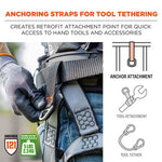 Load image into Gallery viewer, Squids 3171 Anchor Strap Belt Loop Attachment For Tool Tethering, 5 Lb Max, 5" Long, Black, 2/pack, Ships In 1-3 Bus Days