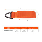 Load image into Gallery viewer, Squids 3172 Anchor Strap Hook/loop Closure For Tool Tethering, 5 Lb Max, 5" Long, Orange, 2/pack, Ships In 1-3 Bus Days