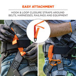 Load image into Gallery viewer, Squids 3172 Anchor Strap Hook/loop Closure For Tool Tethering, 5 Lb Max, 5" Long, Orange, 2/pack, Ships In 1-3 Bus Days