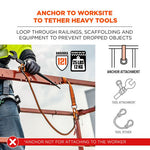Load image into Gallery viewer, Squids 3174 Anchor Choke Strap For Tool Tethering, 25 Lb Max Safe Working Capacity, 15" Long, Orange, Ships In 1-3 Bus Days