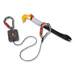Load image into Gallery viewer, Squids 3003 Retractable Lanyard With Two Carabiners, 2 Lb Max Working Capacity, 8" To 48", Gray, Ships In 1-3 Business Days