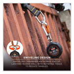 Load image into Gallery viewer, Squids 3011 Retractable Lanyard W/tool+swivel Anchor Carabiners, 8 Lb Max Work Cap, 48", Black, Ships In 1-3 Business Days