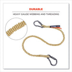 Load image into Gallery viewer, Squids 3121 Burn+cr Aramid Tool Lanyard W/steel Carabiners, 10lb Max Work Cap, 38" To 48", Yellow, Ships In 1-3 Business Days