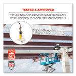 Load image into Gallery viewer, Squids 3121 Burn+cr Aramid Tool Lanyard W/steel Carabiners, 10lb Max Work Cap, 38" To 48", Yellow, Ships In 1-3 Business Days