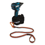 Load image into Gallery viewer, Squids 3100f(x) Tool Lanyard W/aluminum Carabiner+loop, 10 Lb Max Work Cap, 38" To 48",orange/gray,ships In 1-3 Business Days