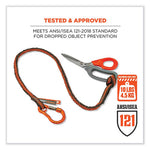 Load image into Gallery viewer, Squids 3100f(x) Tool Lanyard W/aluminum Carabiner+loop, 10 Lb Max Work Cap, 38" To 48",orange/gray,ships In 1-3 Business Days
