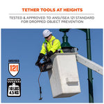 Load image into Gallery viewer, Squids 3104f(x) Tool Lanyard With Carabiner/choke Loop, 10 Lb Max Cap, 38" To 48" Long, Gray/orange, Ships In 1-3 Bus Days