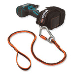 Load image into Gallery viewer, Squids 3108f(x)tool Lanyard W/locking Aluminum Carabiner+loop, 15lb Max Work Cap, 38" To 48",or/gy,ships In 1-3 Business Days