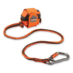 Load image into Gallery viewer, Squids 3108f(x)tool Lanyard W/locking Aluminum Carabiner+loop, 15lb Max Work Cap, 38" To 48",or/gy,ships In 1-3 Business Days