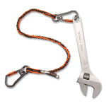 Load image into Gallery viewer, Squids 3119f(x) Tool Lanyard W/swiveling Aluminum Carabiners, 25 Lb Max Work Cap, 38" To 48",or/gy,ships In 1-3 Business Days