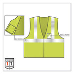 Load image into Gallery viewer, Glowear 8216ba Class 2 Breakaway Mesh Id Holder Vest, Polyester, 4x-large/5x-large, Lime, Ships In 1-3 Business Days