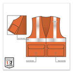 Load image into Gallery viewer, Glowear 8220hl Class 2 Standard Mesh Hook And Loop Vest, Polyester, Small/medium, Orange, Ships In 1-3 Business Days