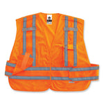 Load image into Gallery viewer, Glowear 8244psv Class 2 Expandable Public Safety Hook And Loop Vest, Polyester, Xl/2xl, Orange, Ships In 1-3 Business Days