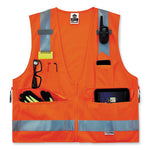 Load image into Gallery viewer, Glowear 8250z Class 2 Surveyors Zipper Vest, Polyester, 2x-large/3x-large, Orange, Ships In 1-3 Business Days