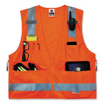 Load image into Gallery viewer, Glowear 8250z Class 2 Surveyors Zipper Vest, Polyester, 4x-large/5x-large, Orange, Ships In 1-3 Business Days