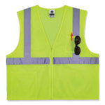 Load image into Gallery viewer, Glowear 8256z Class 2 Self-extinguishing Zipper Vest, Polyester, Small/medium, Lime, Ships In 1-3 Business Days