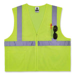 Load image into Gallery viewer, Glowear 8256z Class 2 Self-extinguishing Zipper Vest, Polyester, Large/x-large, Lime, Ships In 1-3 Business Days