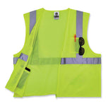 Load image into Gallery viewer, Glowear 8256z Class 2 Self-extinguishing Zipper Vest, Polyester, Large/x-large, Lime, Ships In 1-3 Business Days