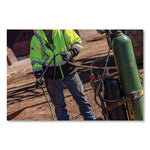 Load image into Gallery viewer, Glowear 8372 Zipup Hivis Class 3 Zip Hood Sweatshirt W/ Black Bottom, Polar Fleece, Lime, Medium, Ships In 1-3 Business Days