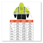Load image into Gallery viewer, Glowear 8372 Zipup Hivis Class 3 Zip Hood Sweatshirt W/ Black Bottom, Polar Fleece, Lime, Medium, Ships In 1-3 Business Days