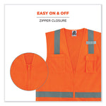 Load image into Gallery viewer, Glowear 8249z Class 2 Economy Surveyors Zipper Vest, Polyester, X-small, Orange, Ships In 1-3 Business Days