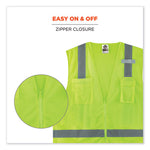 Load image into Gallery viewer, Glowear 8249z Class 2 Economy Surveyors Zipper Vest, Polyester, X-small, Lime, Ships In 1-3 Business Days