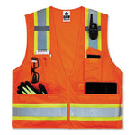 Load image into Gallery viewer, Glowear 8248z Class 2 Two-tone Surveyors Zipper Vest, Polyester, 4x-large/5x-large, Orange, Ships In 1-3 Business Days