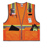 Load image into Gallery viewer, Glowear 8246z Class 2 Two-tone Mesh Reflective Binding Zipper Vest, Polyester, Small/med, Orange, Ships In 1-3 Business Days