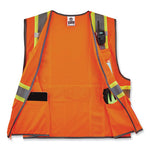 Load image into Gallery viewer, Glowear 8246z Class 2 Two-tone Mesh Reflective Binding Zipper Vest, Polyester, 4xl/5xl, Orange, Ships In 1-3 Business Days