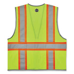 Load image into Gallery viewer, Glowear 8246z Class 2 Two-tone Mesh Reflective Binding Zipper Vest, Polyester, Large/xl, Lime, Ships In 1-3 Business Days