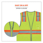 Load image into Gallery viewer, Glowear 8246z Class 2 Two-tone Mesh Reflective Binding Zipper Vest, Polyester, 2x-large/3xl, Lime, Ships In 1-3 Business Days