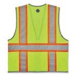 Load image into Gallery viewer, Glowear 8246z Class 2 Two-tone Mesh Reflective Binding Zipper Vest, Polyester, 2x-large/3xl, Lime, Ships In 1-3 Business Days