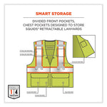 Load image into Gallery viewer, Glowear 8231tvk Class 2 Hi-vis Tool Tethering Safety Vest Kit, Polyester, Small/medium, Lime, Ships In 1-3 Business Days