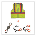 Load image into Gallery viewer, Glowear 8231tvk Class 2 Hi-vis Tool Tethering Safety Vest Kit, Polyester, Large/x-large, Lime, Ships In 1-3 Business Days