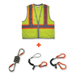 Load image into Gallery viewer, Glowear 8231tvk Class 2 Hi-vis Tool Tethering Safety Vest Kit, Polyester, 4x-large/5x-large, Lime, Ships In 1-3 Business Days