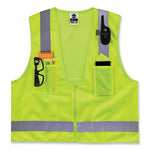 Load image into Gallery viewer, Glowear 8249z-s Single Size Class 2 Economy Surveyors Zipper Vest, Polyester, X-small, Lime, Ships In 1-3 Business Days