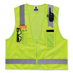 Load image into Gallery viewer, Glowear 8249z-s Single Size Class 2 Economy Surveyors Zipper Vest, Polyester, 5x-large, Lime, Ships In 1-3 Business Days