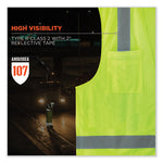 Load image into Gallery viewer, Glowear 8249z-s Single Size Class 2 Economy Surveyors Zipper Vest, Polyester, 5x-large, Lime, Ships In 1-3 Business Days