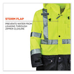 Load image into Gallery viewer, Glowear 8365bk Class 3 Hi-vis Rain Jacket Black Bottom, Large, Lime, Ships In 1-3 Business Days