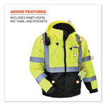 Load image into Gallery viewer, Glowear 8377 Class 3 Hi-vis Quilted Bomber Jacket, Lime, Medium, Ships In 1-3 Business Days