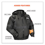 Load image into Gallery viewer, Glowear 8377ev Non-certified Hi-vis Quilted Bomber Jacket, Black, Medium, Ships In 1-3 Business Days